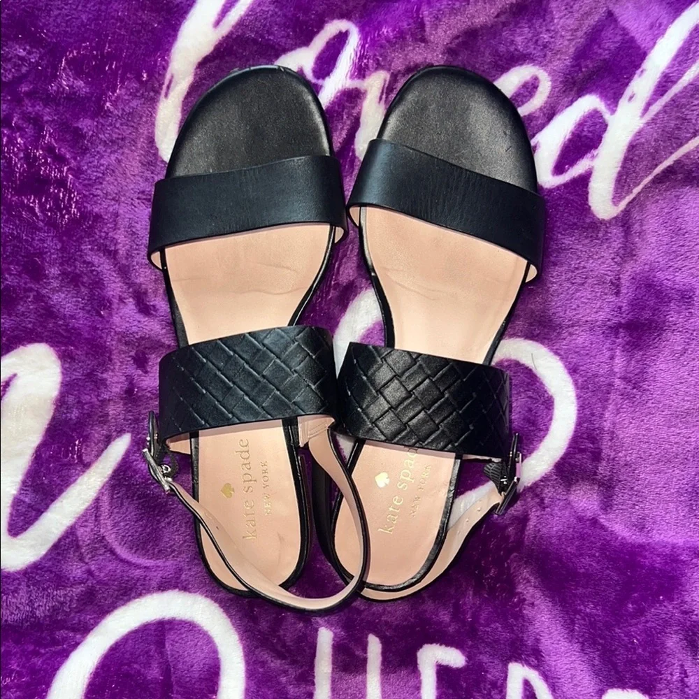 Kate Spade Black Cross-Strap Sandals